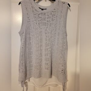Simply Vera Wang Gray Light Knit Sleeveless Top